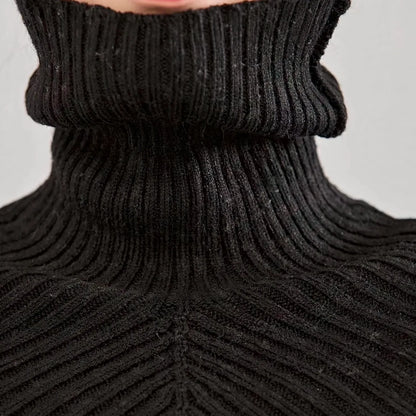Ribbed Knit Dickie Neck Warmer