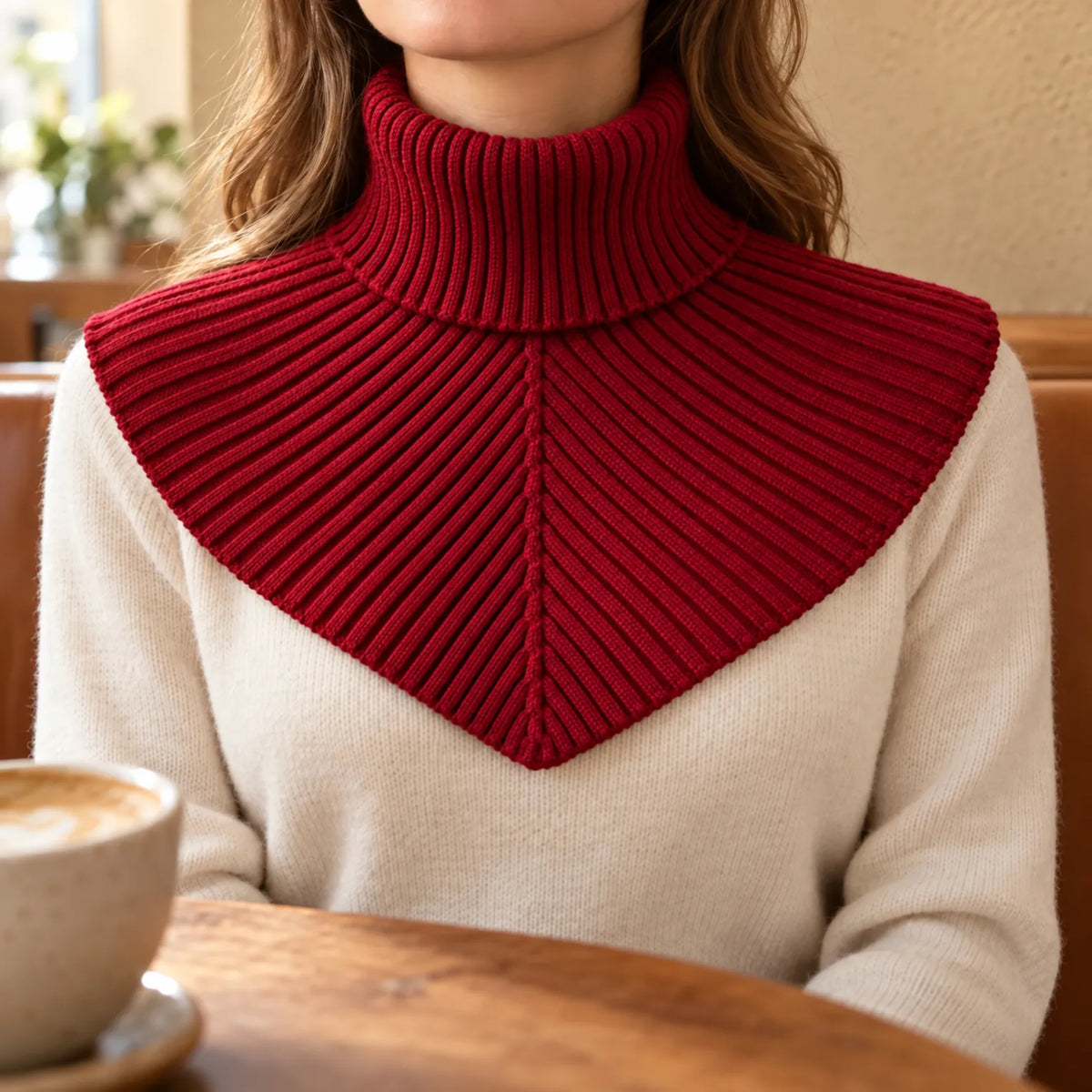 Ribbed Knit Dickie Neck Warmer