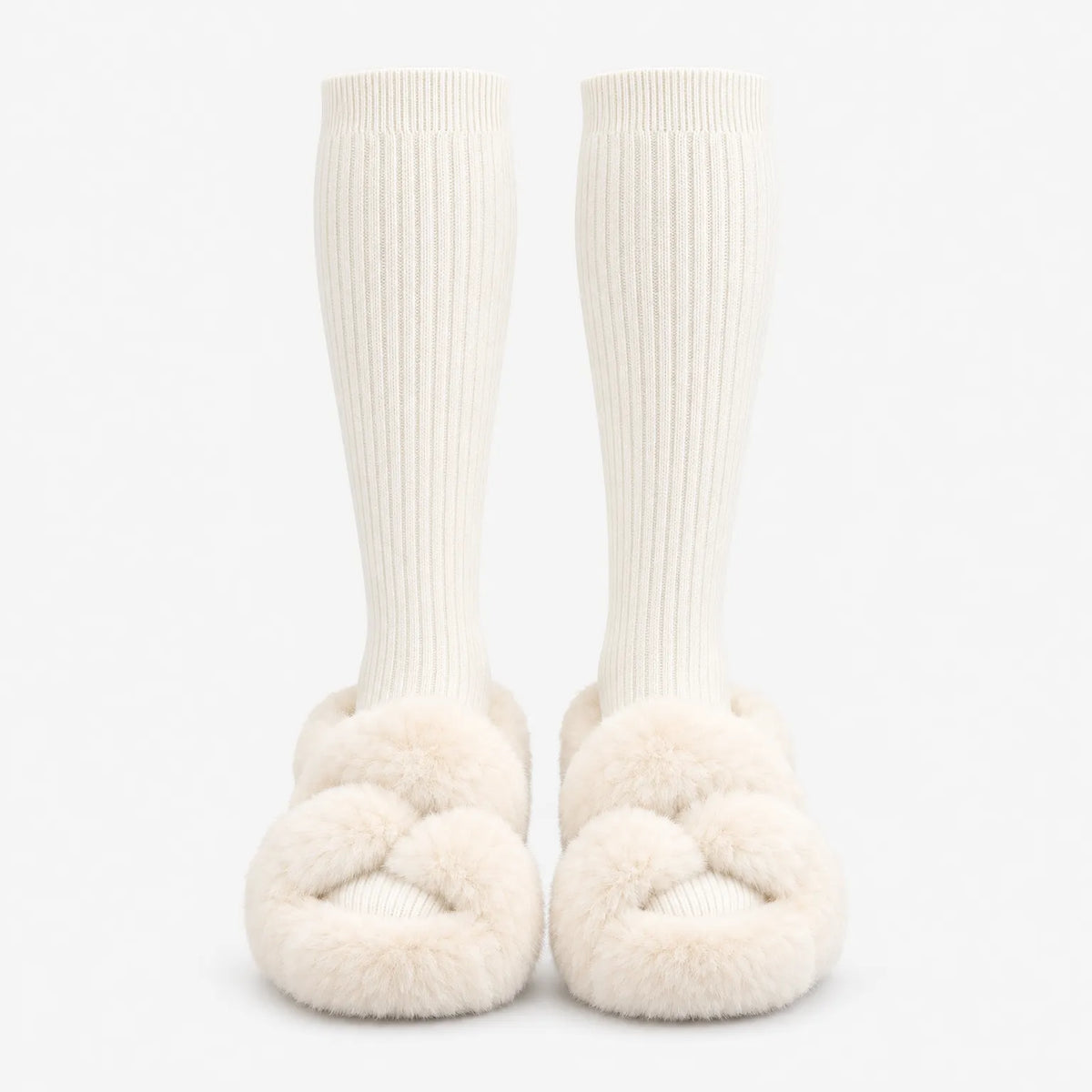 Ribbed Knit Knee High Socks