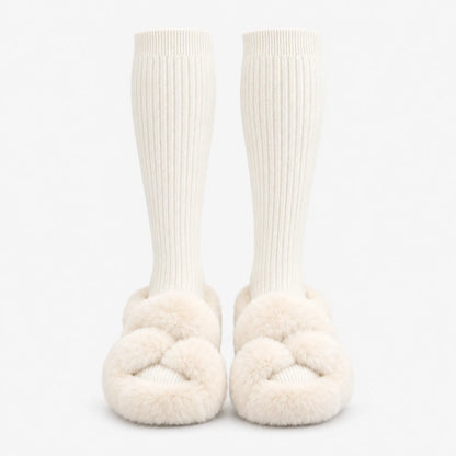 Ribbed Knit Knee High Socks