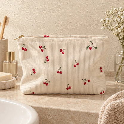 Ribbed Makeup Travel Bag
