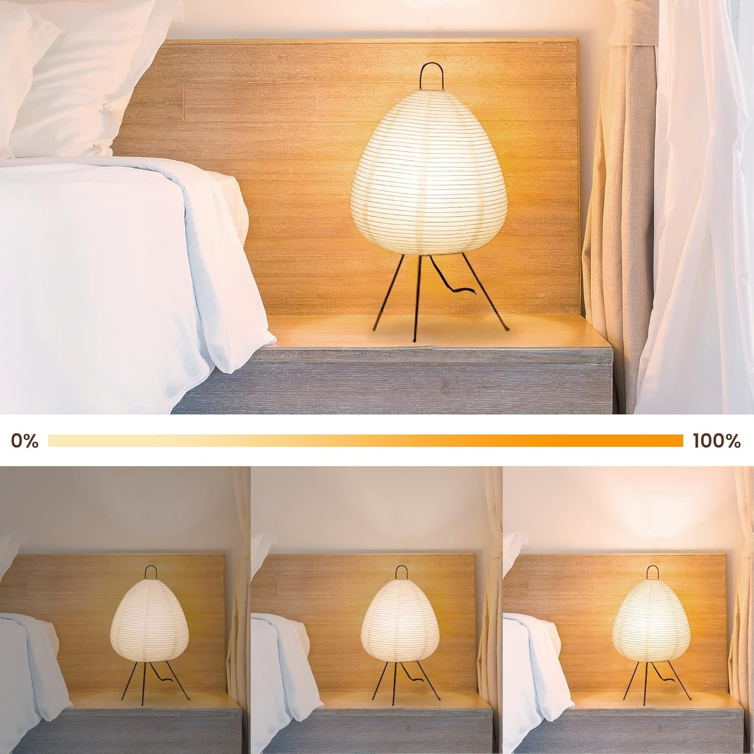 Rice Paper Table Lamp Wabi Sabi Japanese Style | Tormexa
