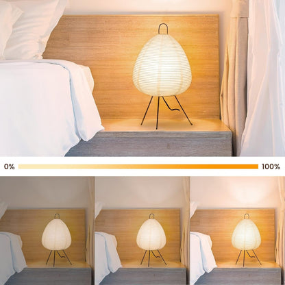 Rice Paper Table Lamp Wabi Sabi Japanese Style | Tormexa