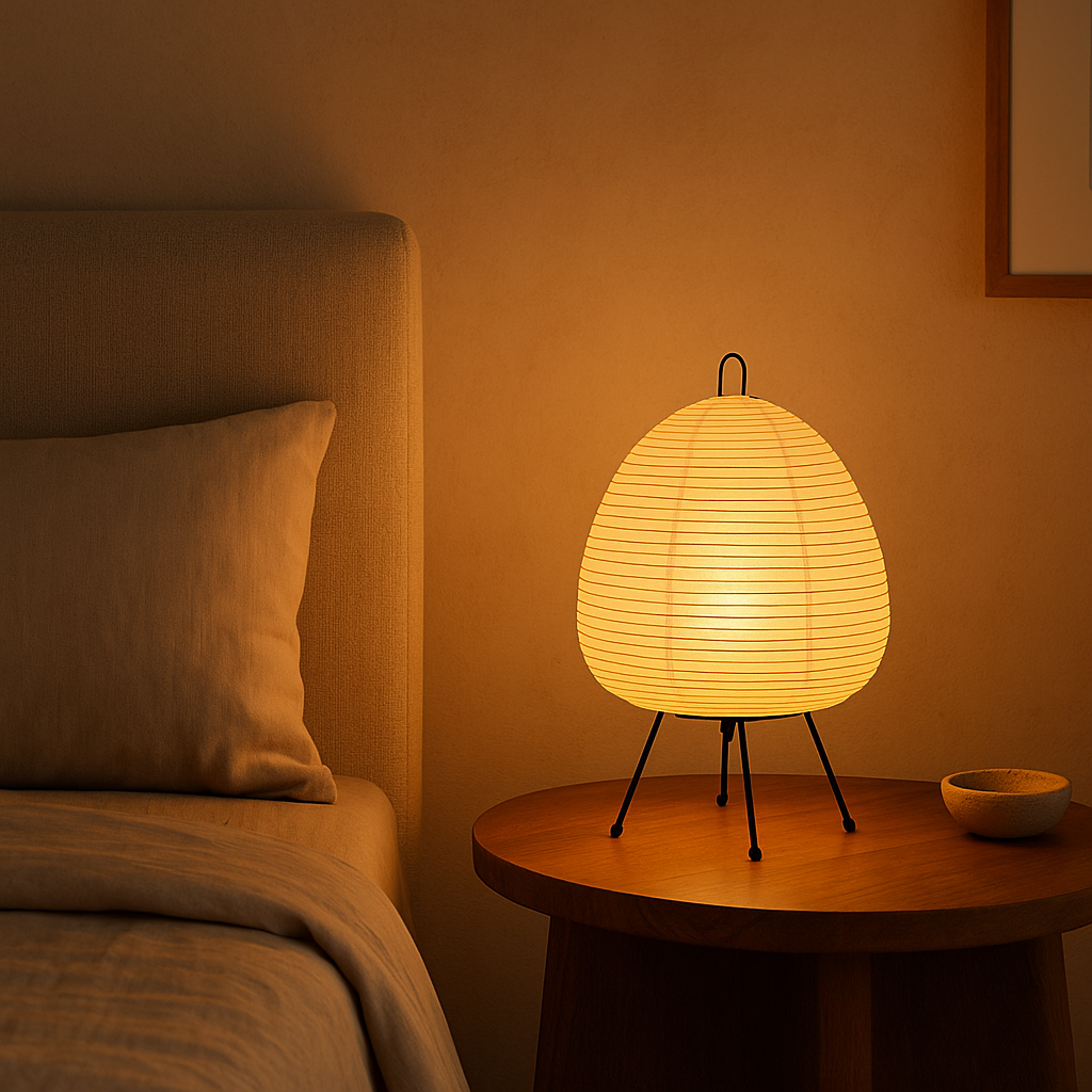 Rice Paper Table Lamp Wabi Sabi Japanese Style | Tormexa