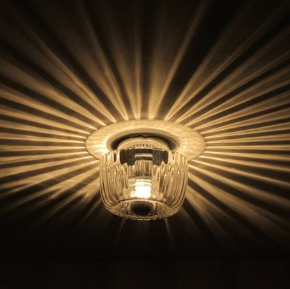 Ripple Glass Ceiling Flush Mount Indoor Light Fixture | Pharox