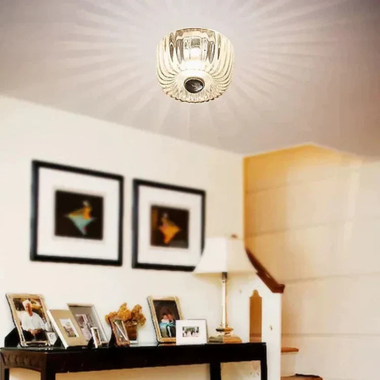Ripple Glass Ceiling Flush Mount Indoor Light Fixture | Pharox