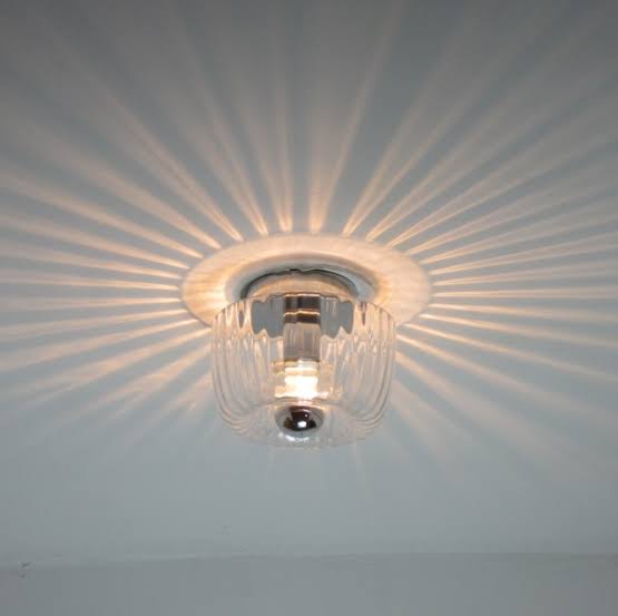 Ripple Glass Ceiling Flush Mount Indoor Light Fixture | Pharox