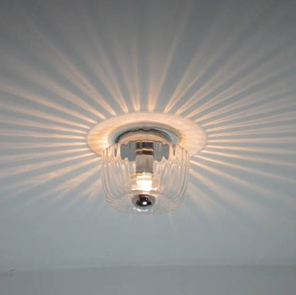 Ripple Glass Ceiling Flush Mount Indoor Light Fixture | Pharox