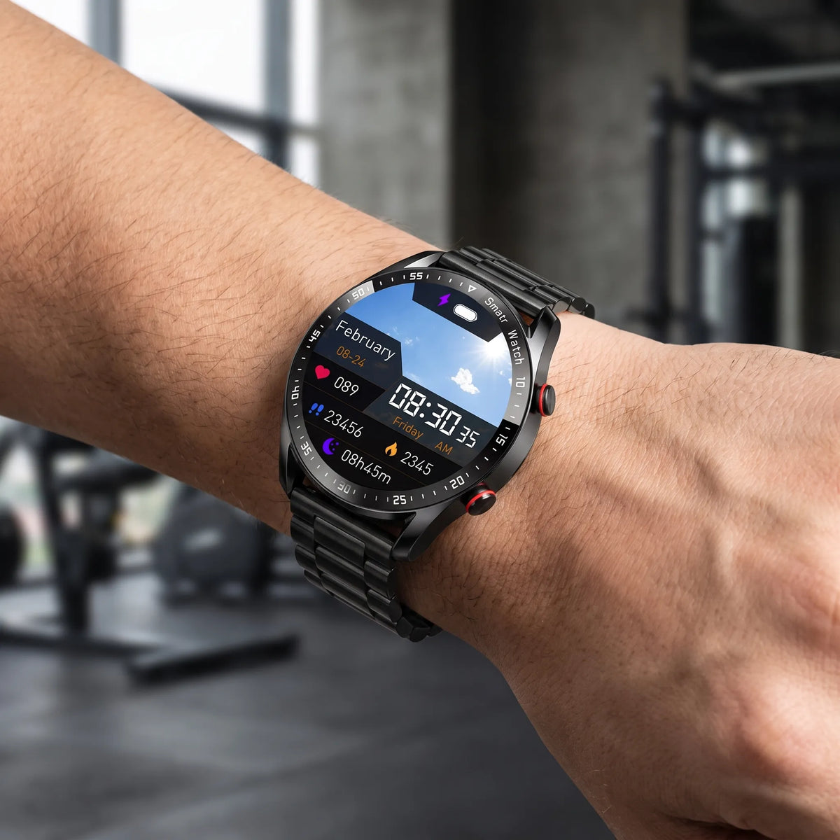 Round Bluetooth Sports Smart Watch
