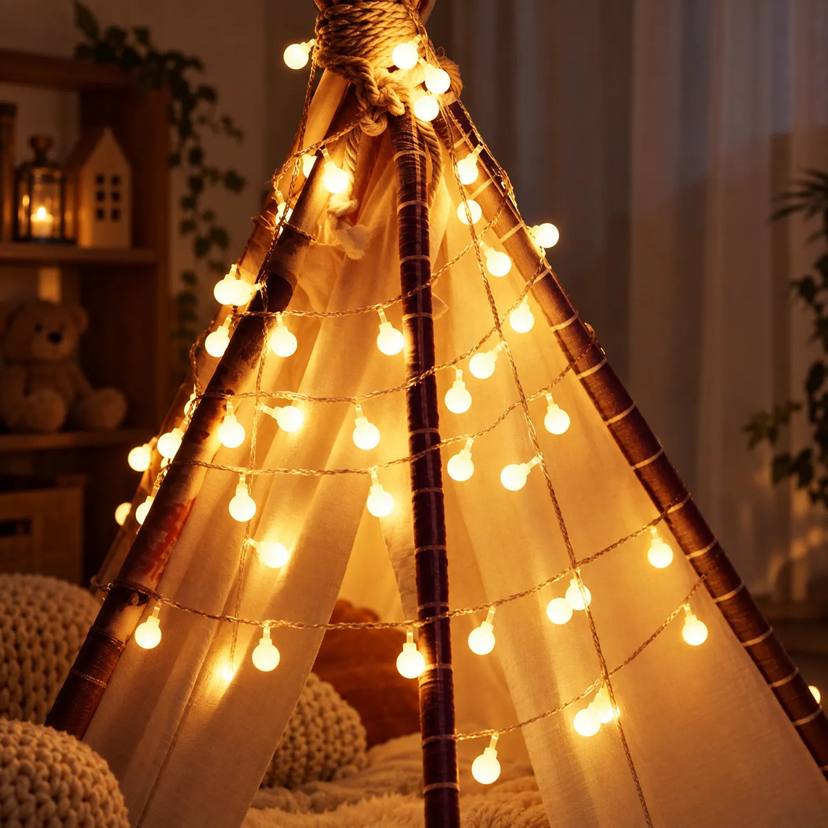 Round Christmas Ball Fairy Lights