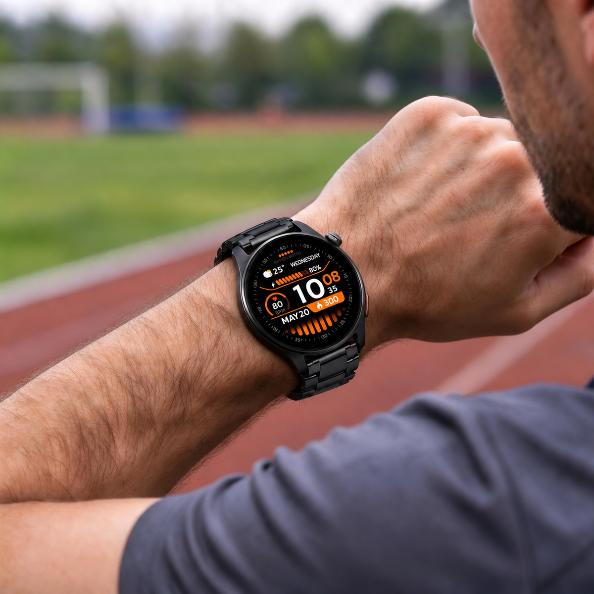 Round Display GPS Tracking Smartwatch