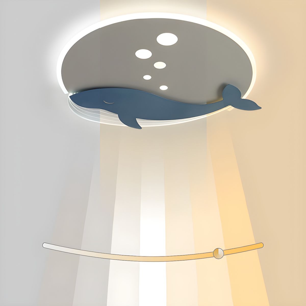 Round Metal Ceiling Light Scandinavian Kids Style | Norvexi