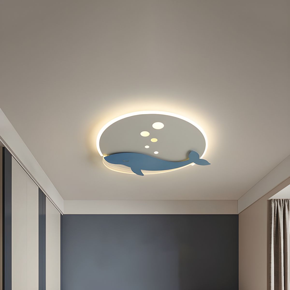 Round Metal Ceiling Light Scandinavian Kids Style | Norvexi
