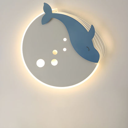 Round Metal Ceiling Light Scandinavian Kids Style | Norvexi