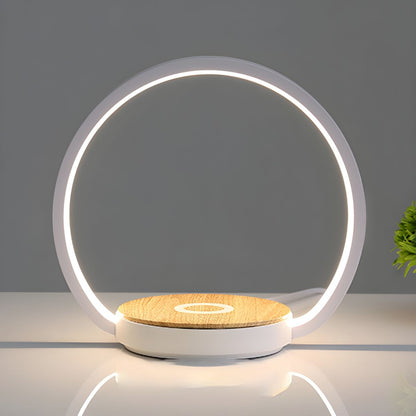 Round Metal Touch Dimming Table Lamp With LED Light | Caldrin