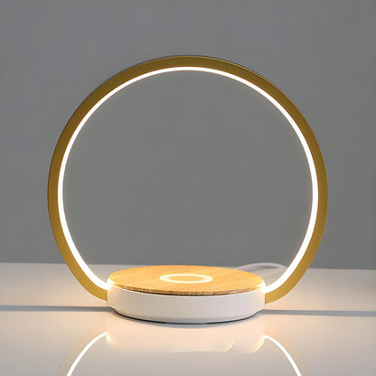 Round Metal Touch Dimming Table Lamp With LED Light | Caldrin
