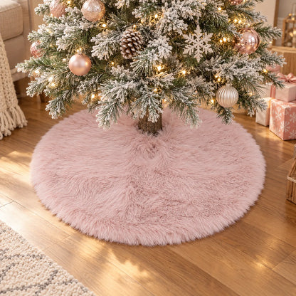 Round Plush Christmas Tree Skirt