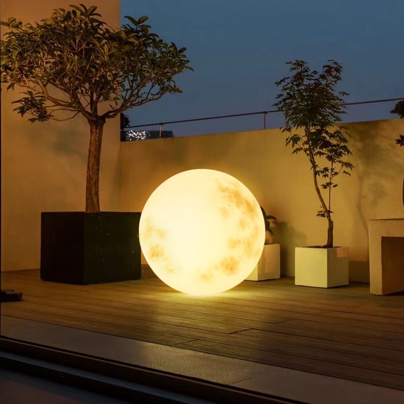 Round Solar Resin Multi Colour Outdoor Garden Light | Marqen