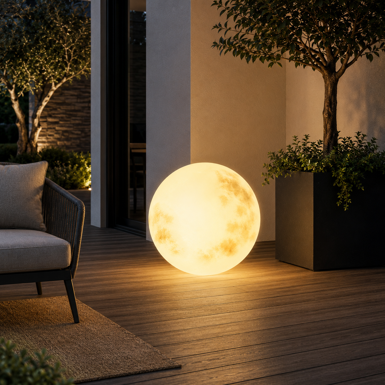 Round Solar Resin Multi Colour Outdoor Garden Light | Marqen
