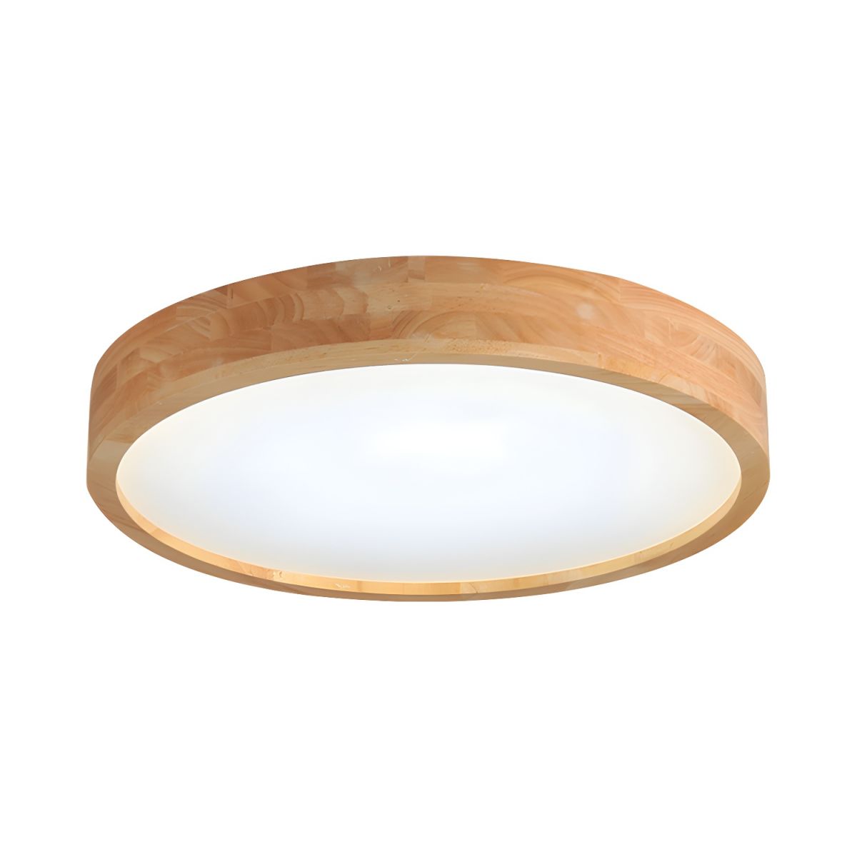 Round Wood LED Flush Ceiling Light Nordic Style | Pavrix