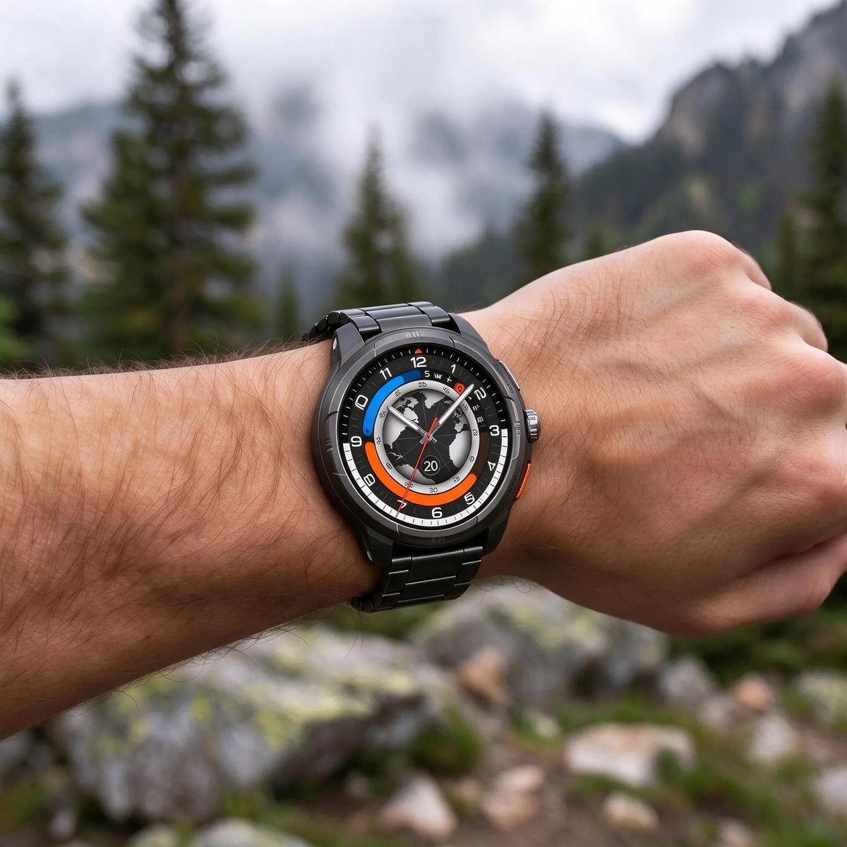 Rugged Round Outdoor GPS Smartwatch