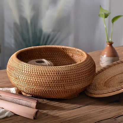 RusticBreeze | Handmade Rattan Storage Box with Lid 4