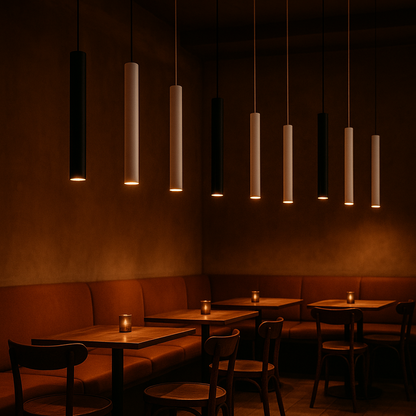 Scandinavian Aluminium LED Pendant Light Cylinder Tube | Xevrion