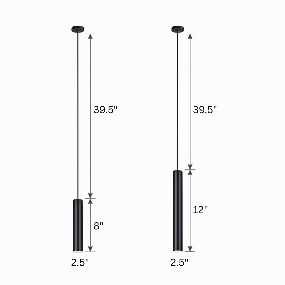 Scandinavian Aluminium LED Pendant Light Cylinder Tube | Xevrion