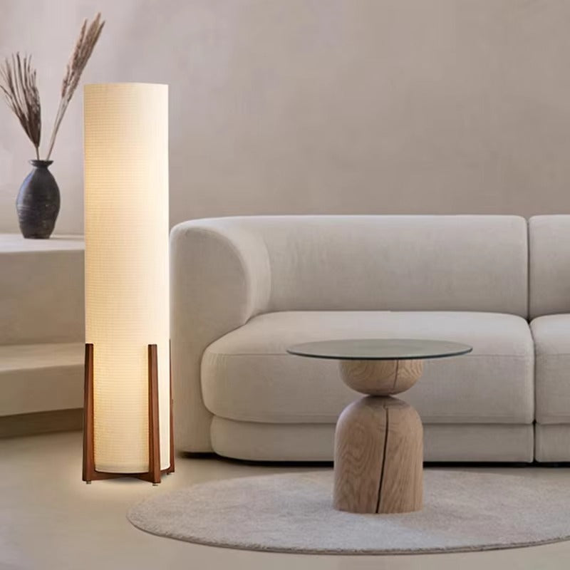 Scandinavian Fabric Shade Floor Lamp With LED Light | Norvica