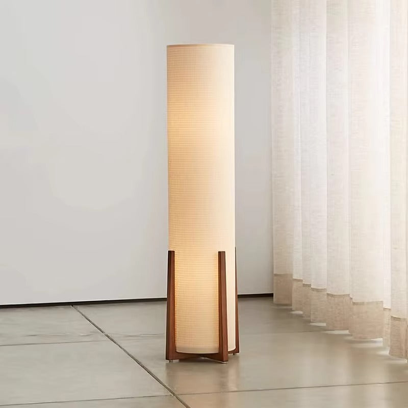Scandinavian Fabric Shade Floor Lamp With LED Light | Norvica