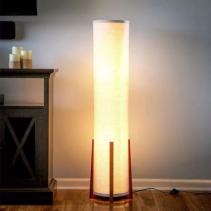 Scandinavian Floor Lamp With Fabric Shade Indoor Lighting | Olvrix