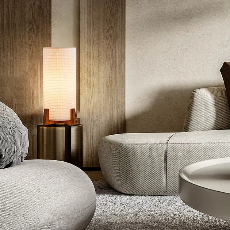 Scandinavian Floor Lamp With Fabric Shade Indoor Lighting | Olvrix