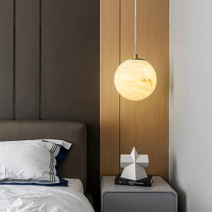 Scandinavian Marble Shade Pendant Light for Living Spaces | Norvique
