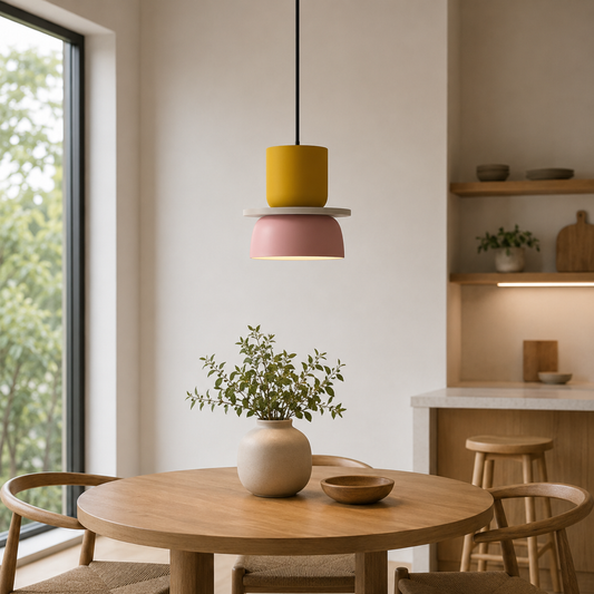 Scandinavian Metal Macaron Pendant Light E27 Fixture | Xorvyx
