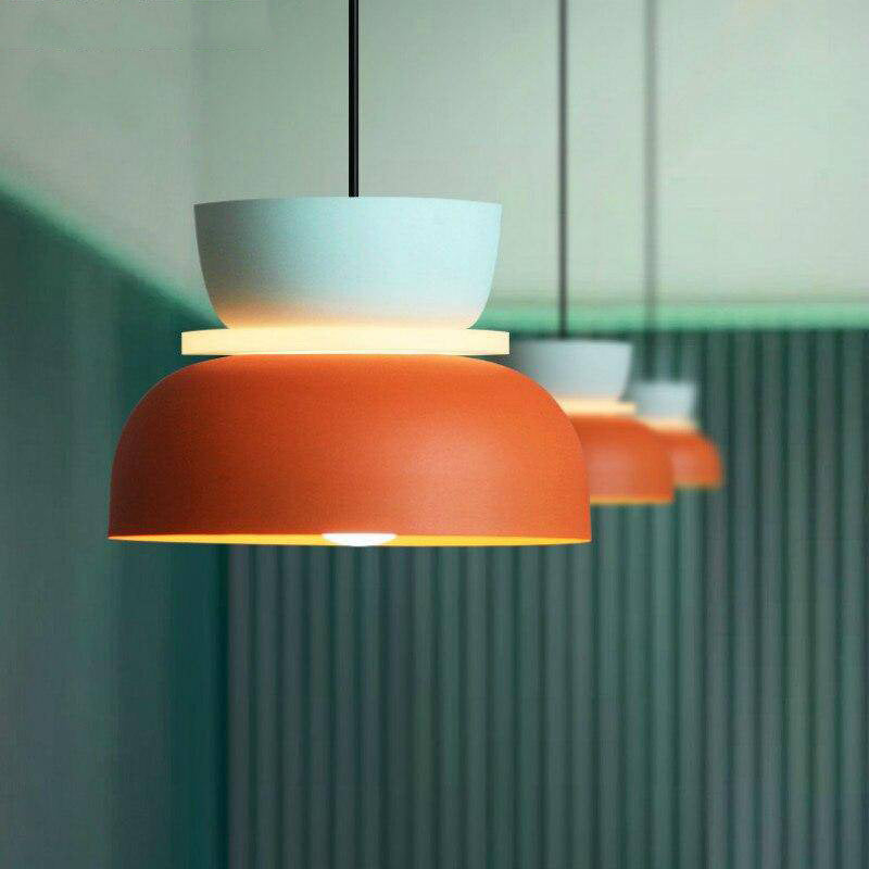 Scandinavian Metal Macaron Pendant Light E27 Fixture | Xorvyx