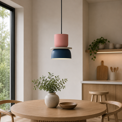 Scandinavian Metal Macaron Pendant Light E27 Fixture | Xorvyx