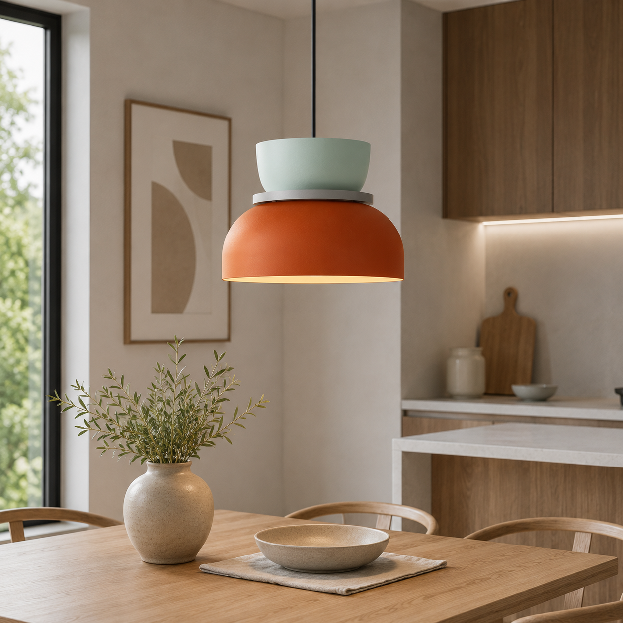 Scandinavian Metal Macaron Pendant Light E27 Fixture | Xorvyx