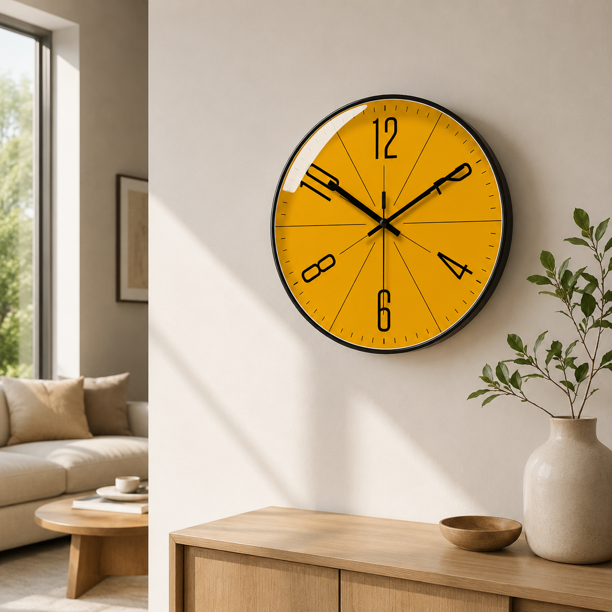 Scandinavian Minimalist Wall Clock with Silent Quartz | Mirelto