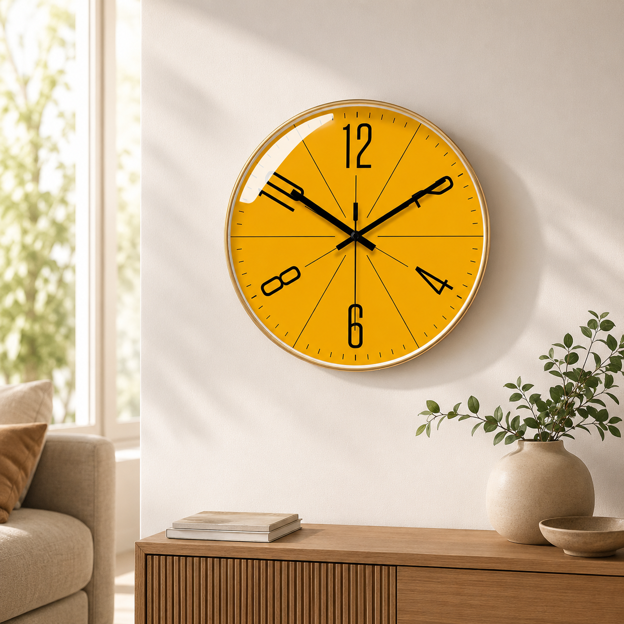Scandinavian Minimalist Wall Clock with Silent Quartz | Mirelto