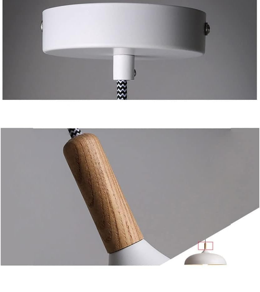 Scandinavian Oak Metal Pendant Light with Minimalist Design | Nexvaro
