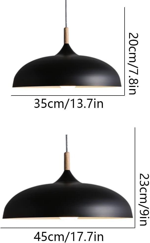 Scandinavian Oak Metal Pendant Light with Minimalist Design | Nexvaro