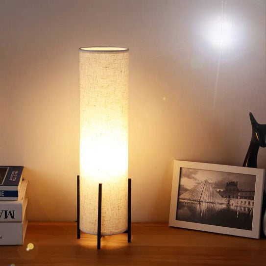Scandinavian Wood Fabric Table Lamp for Living Room | Orventa