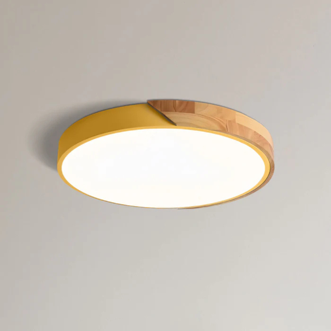 Scandinavian Wood LED Ceiling Light Fixture Modern | Luvetra