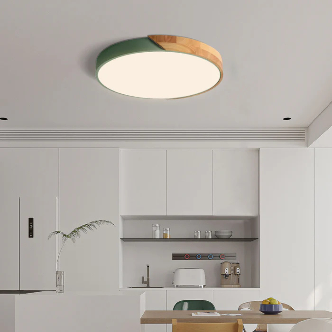 Scandinavian Wood LED Ceiling Light Fixture Modern | Luvetra