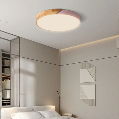 Scandinavian Wood LED Ceiling Light Fixture Modern | Luvetra
