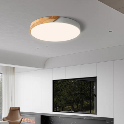 Scandinavian Wood LED Ceiling Light Fixture Modern | Luvetra