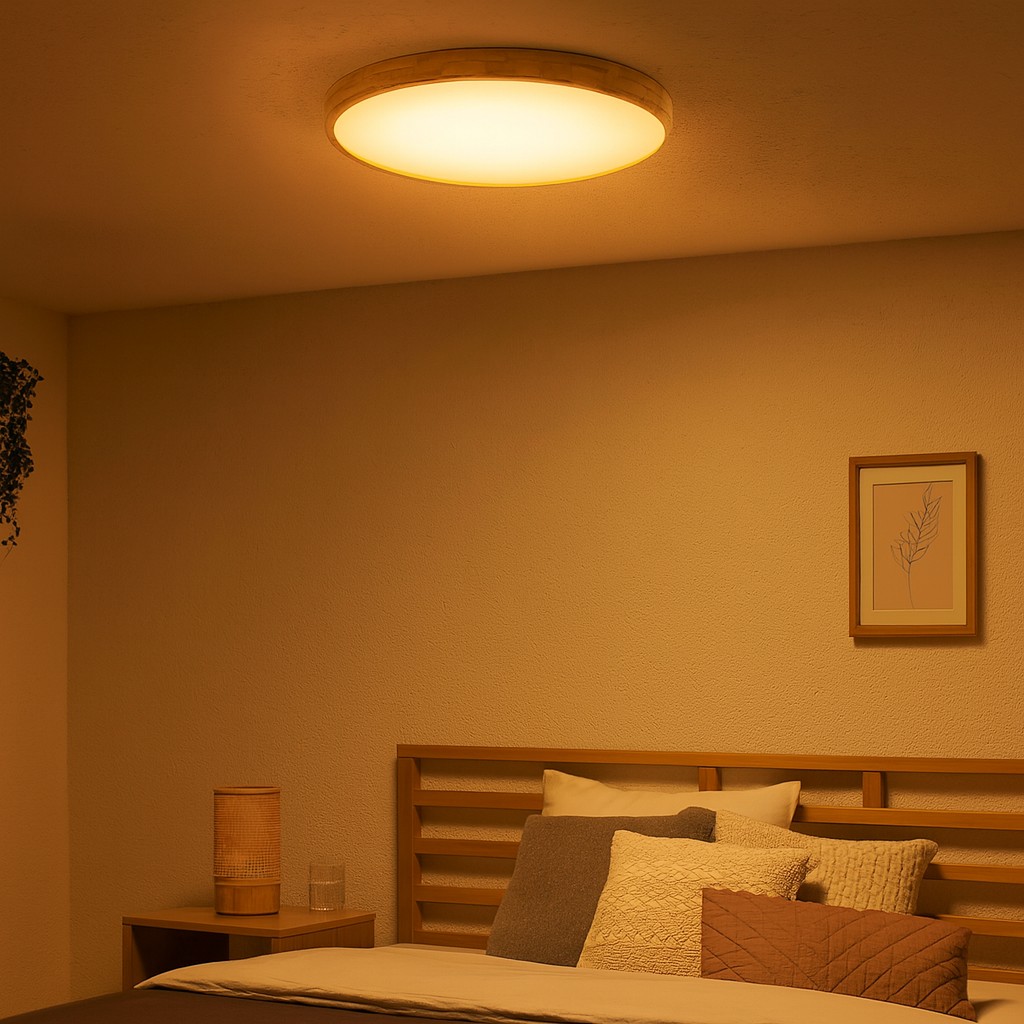 Scandinavian Wood LED Ceiling Ring Light | Naviro