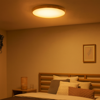 Scandinavian Wood LED Ceiling Ring Light | Naviro