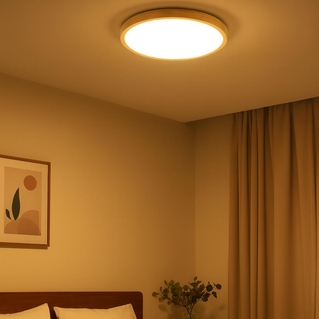 Scandinavian Wood LED Ceiling Ring Light | Naviro