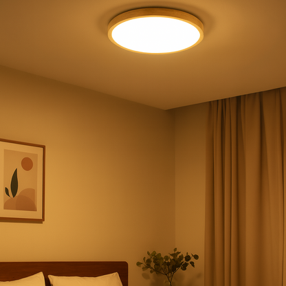 Scandinavian Wood LED Ceiling Ring Light | Naviro
